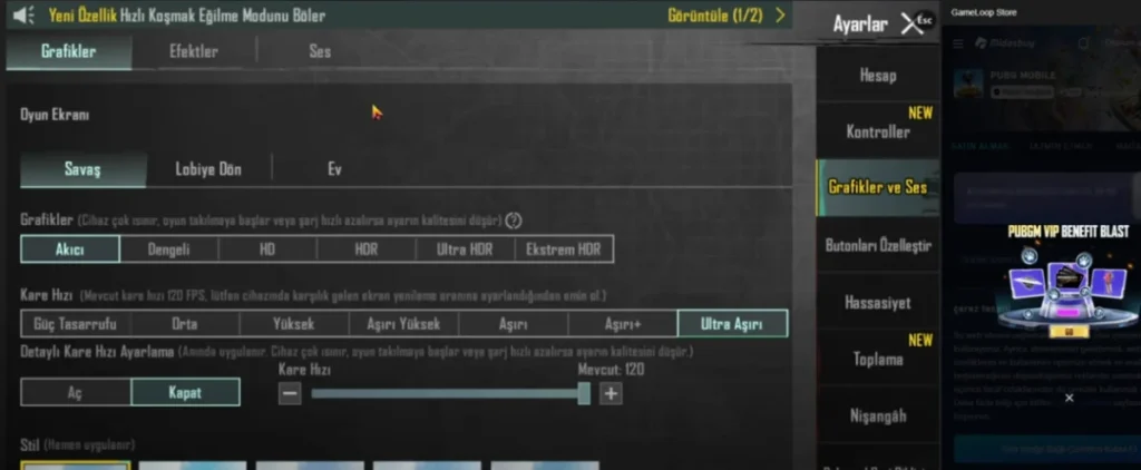 PUBG Mobile 120 fps yapmak için uygulanması gereken ayarlar