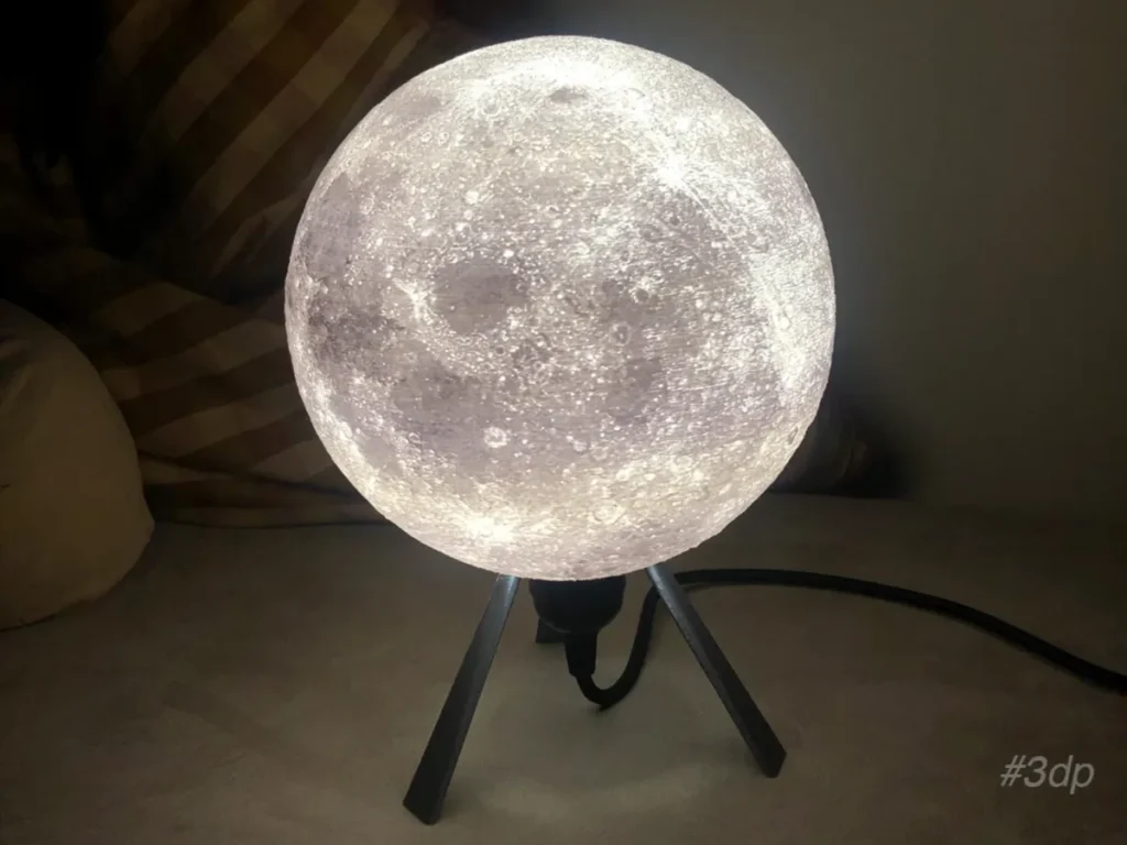 Bu Zamana Kadar En Çok Beğenilen 3D Yazıcı İle Yapılan Ürünler! İlham Arayanlar İçin 3D Yazıcı Baskı Modelleri! 10 3D Yazıcı Ay Lambası Baskısı
