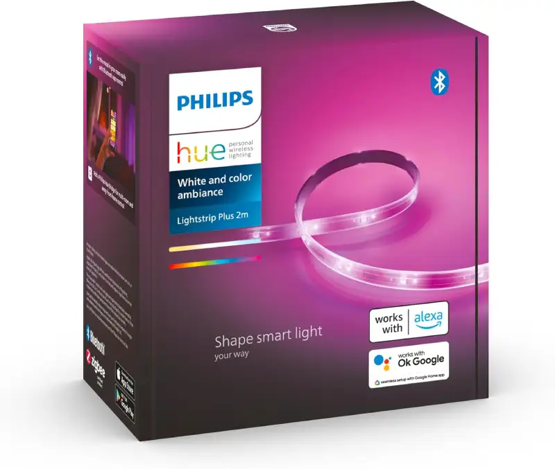 Amazon Prime İndirimlerinde 100+ Ürün İnceledim, En İyi Teknolojik Fırsatları Listeliyorum! 6 Philips Hue Akıllı LED Şerit, 2M, V4 Bluetooth Özellikli, Esnek