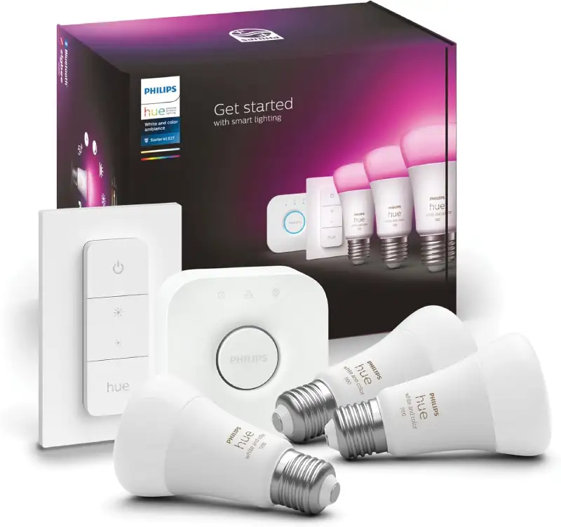 Amazon Prime İndirimlerinde 100+ Ürün İnceledim, En İyi Teknolojik Fırsatları Listeliyorum! 9 Philips HueWCA 9-75W Renkli Akıllı Başlangıç Seti 3'lü Kumandalı E27 Bluetooth Özellikli