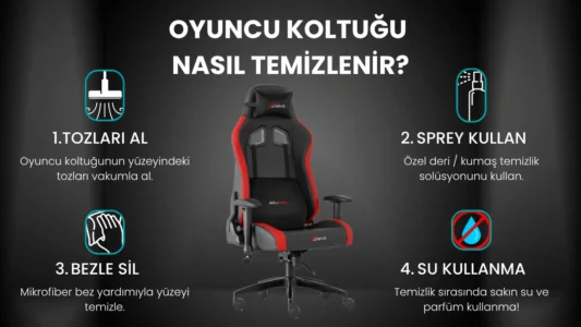 Adım adım oyuncu koltuğu temizleme ve bakımı