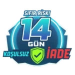 Oyuncu koltuklarında 14 gün iade
