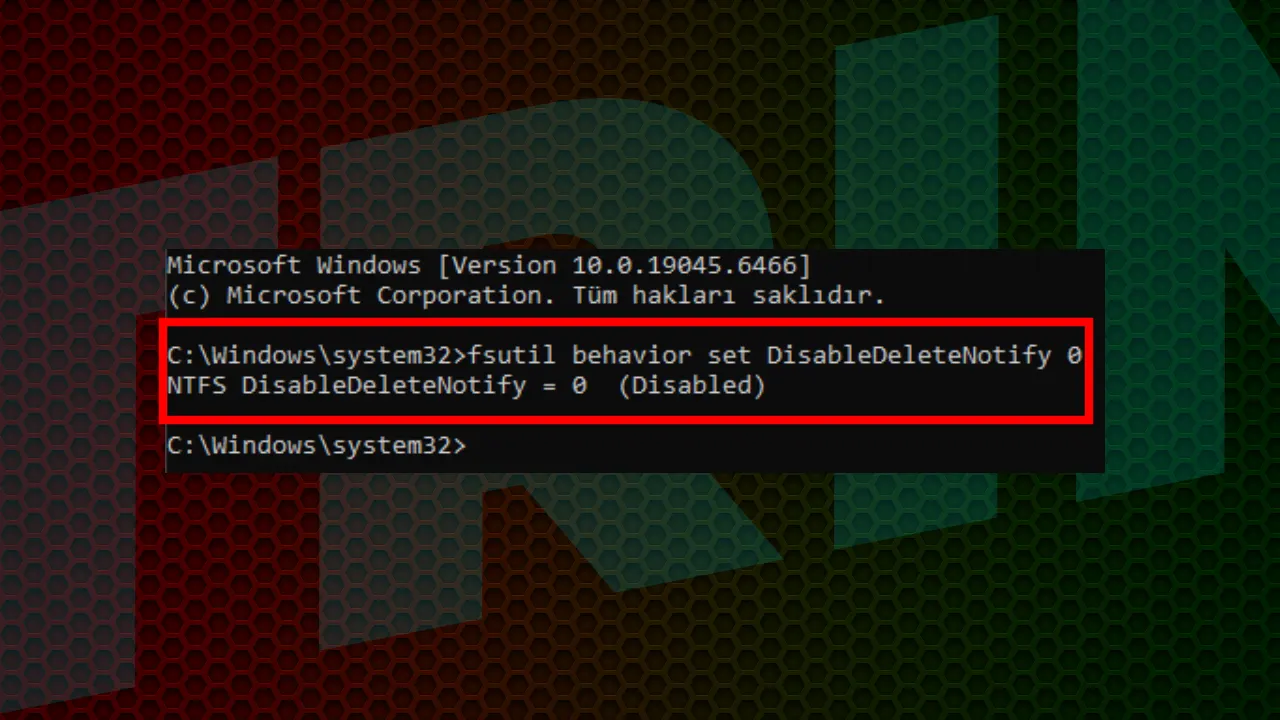 SSD Ömrünü Uzatmak İçin Dikkat Etmeniz Gereken 6 Madde: SSD Ömrü Nasıl Uzatılır? 4 SSD TRIM Ayarı Aktifleştirme Kodu