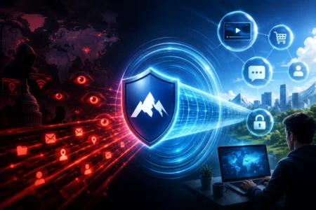 VPN Nedir ve 2026 Yılında Neden Bir VPN'e İhtiyacınız Var? 2 İnternet trafiğini izleyen gözler ve laptopunda çalışan bir kişi
